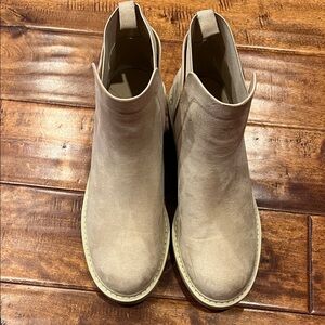Women’s Beige Suede Ankle Boots